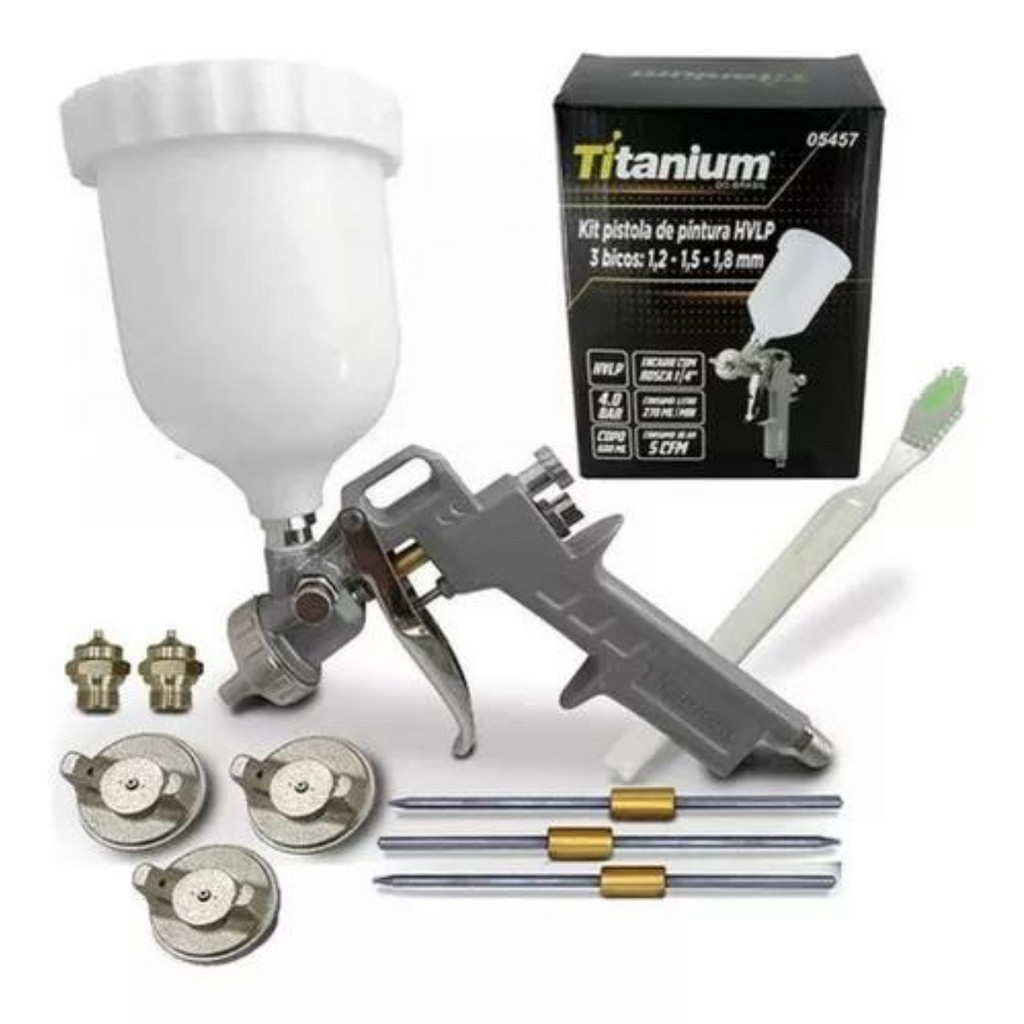 KIT PISTOLA DE PINTURA POR GRAVIDADE TITANIUM