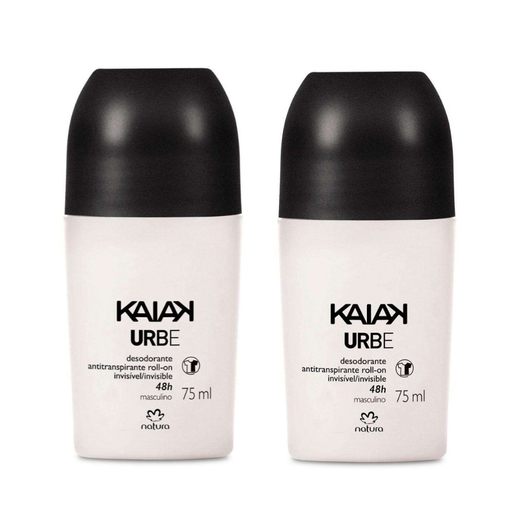 Kit 2 Desodorante Roll On Kaiak Urbe Masculino  75 ml em Oferta na Shopee