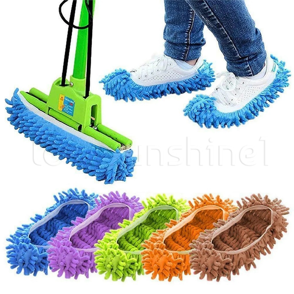 Home Limpeza De Piso Sapatos De Micro-Fibras/Chenille Dust Mop Slippers/Meias De Cobertura De/Multi-Função Lazy Shoe Covers /