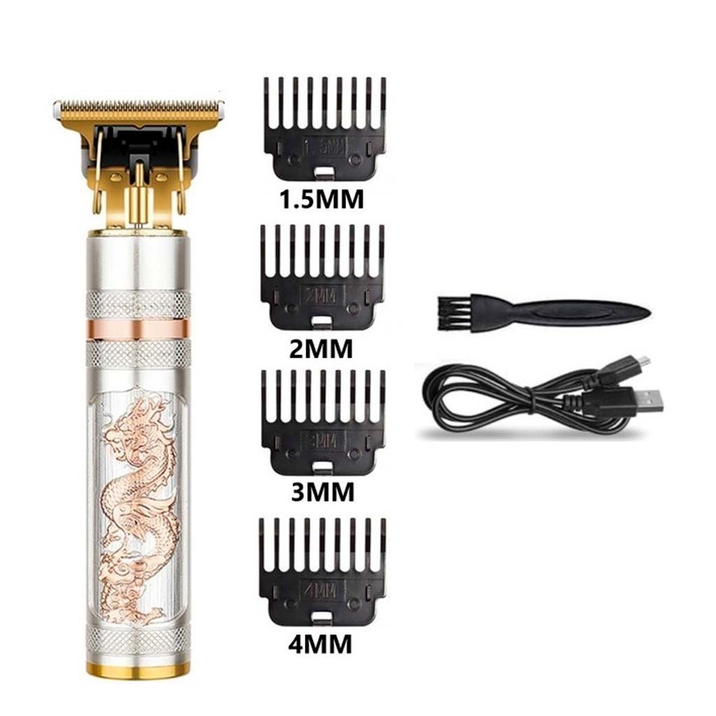 Aparador Cortador de Cabelo  Barbeador Profissional Desenho Dourado KEMEI KM 762 / 228
