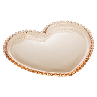 Prato Wolff Pearl de Cristal Âmbar 25cm x 22cm x 2cm