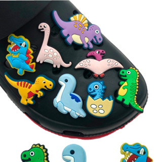 Dinossauro Fofo Jibbitz Crocs Pin Jurássico Mundo Jibitz Charme Dino Sapato Encanta Jibits Animais Crocks Para Mulher Sapatos Acessórios Decoração