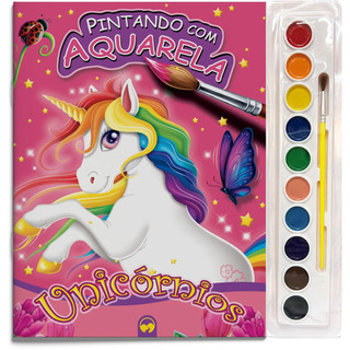 UNICÓRNIOS PINTANDO COM AQUARELA em Oferta na Shopee