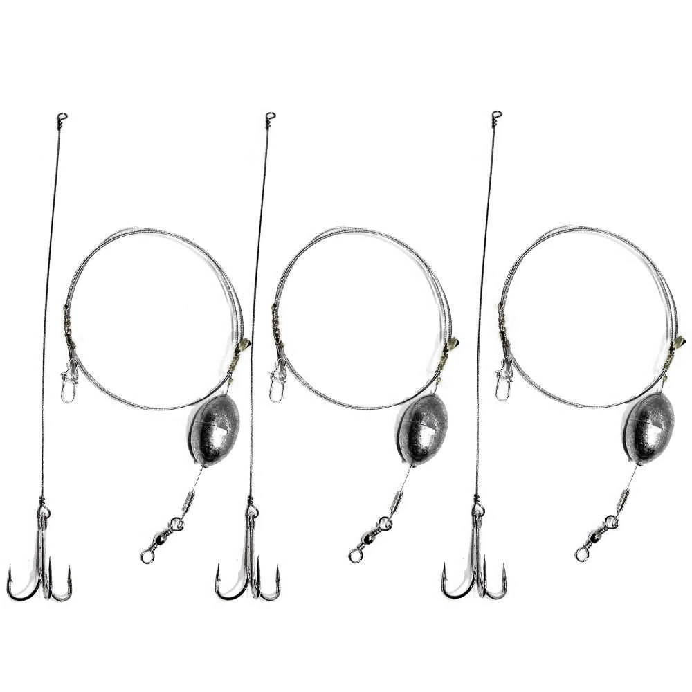 Kit 3 Chicote Para Pesca De Espada Com Isca De Sardinha em Oferta na Shopee