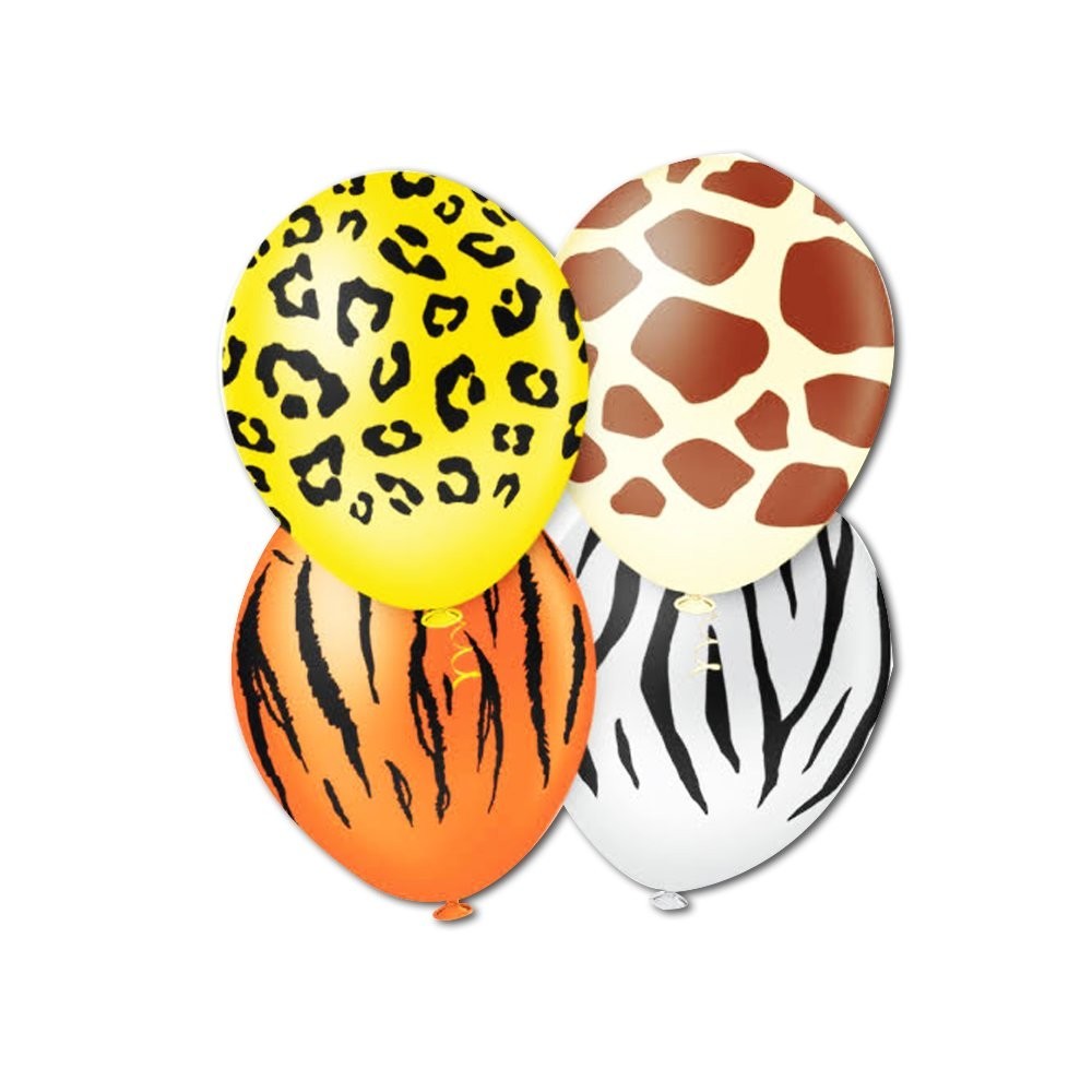 Balao Redondo Decorado Safari Sortido 10 polegadas com 25 unidades Pic Pic