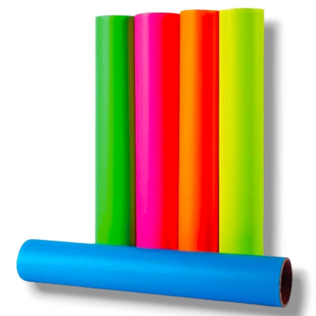 Power PU Neon - FIlme recorte Fluor Cores - 1 MT X 50 cm
