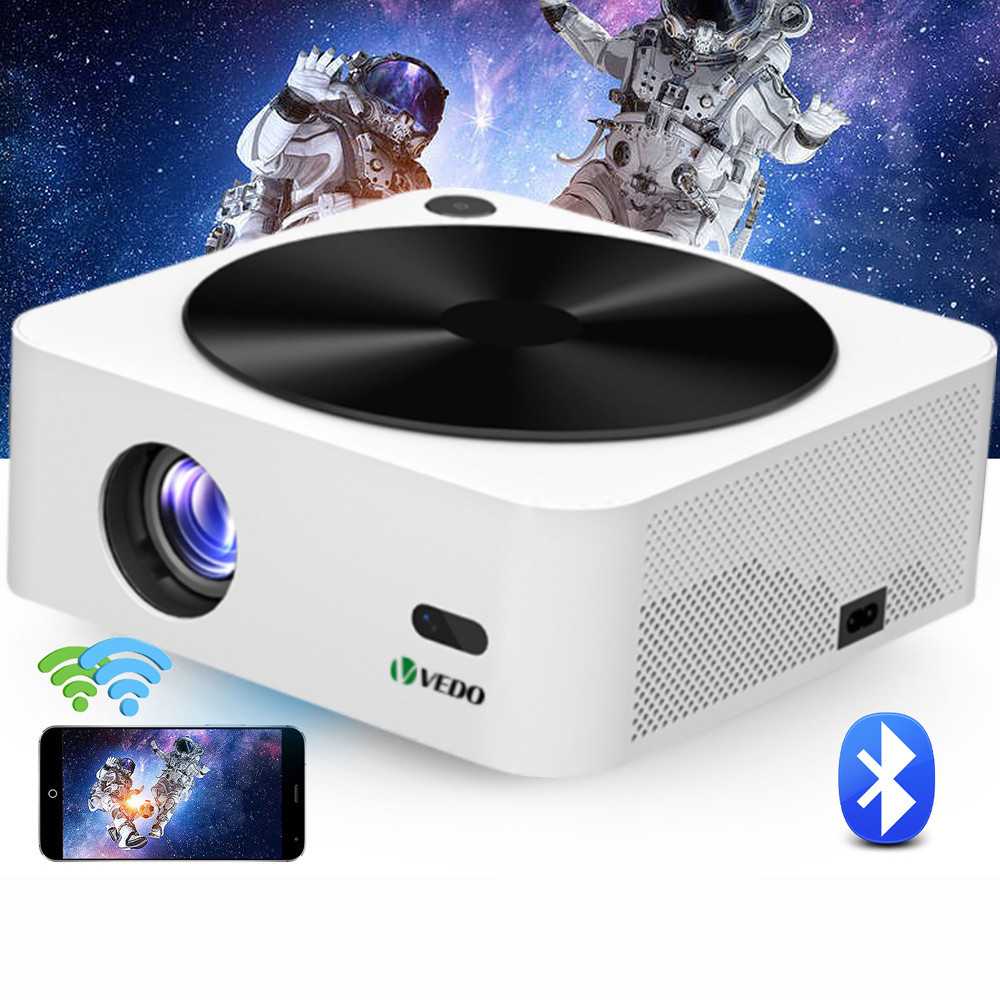 VEDO Mini Projetor Portátil Led 1080p 12000Lúmens Hdmi HDK8 Envio Imediato-Bivolt