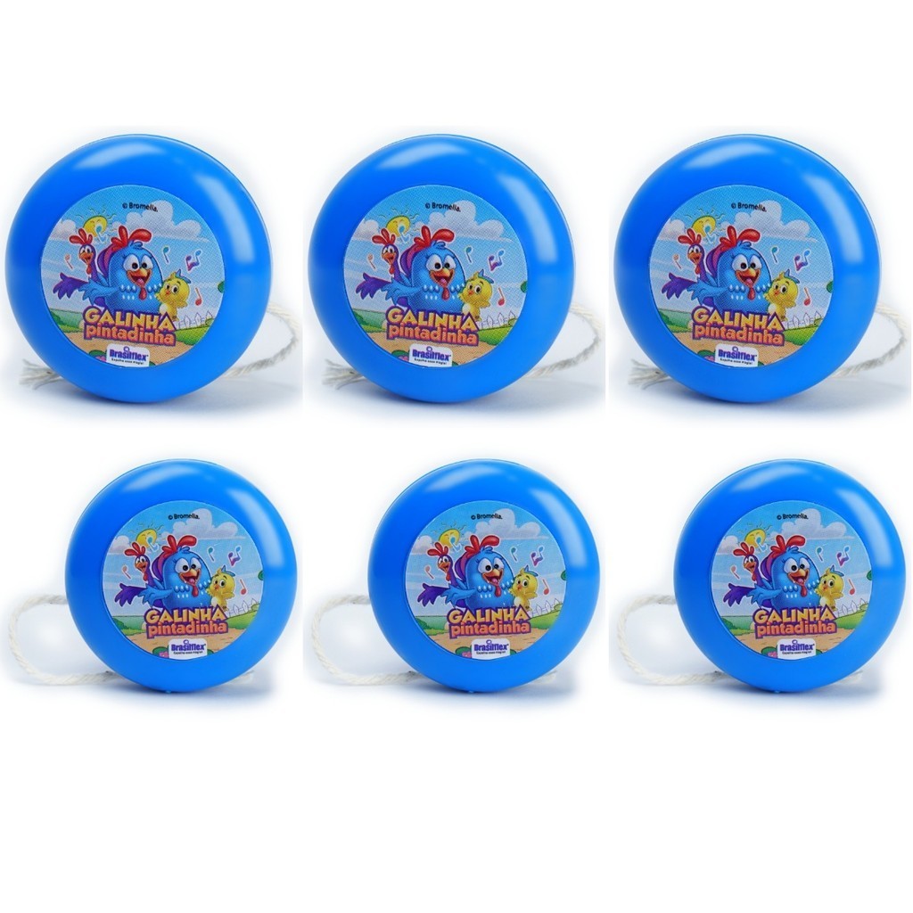 Kit 6 Ioiôs Galinha Pintadinha Infantil Lembrancinha Festa