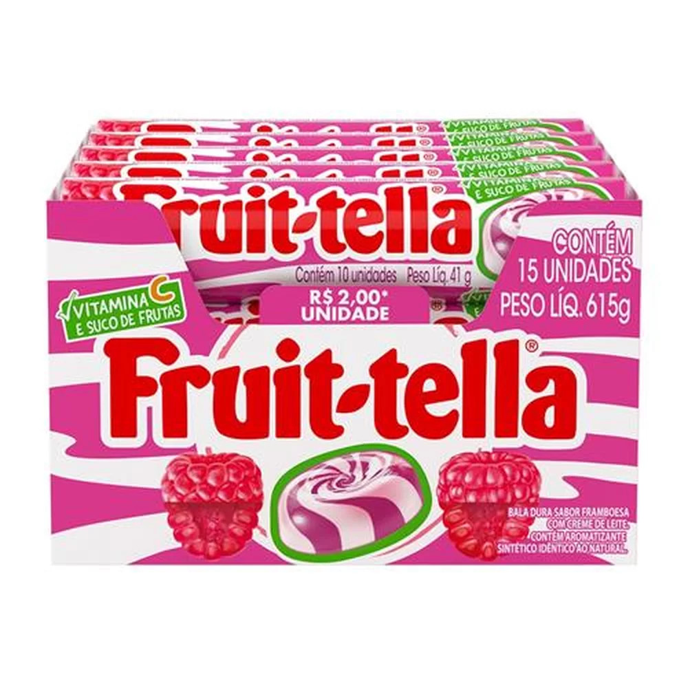 Caixa Bala Fruittella Swirl Framboesa Vitamina C 15x41g 615g
