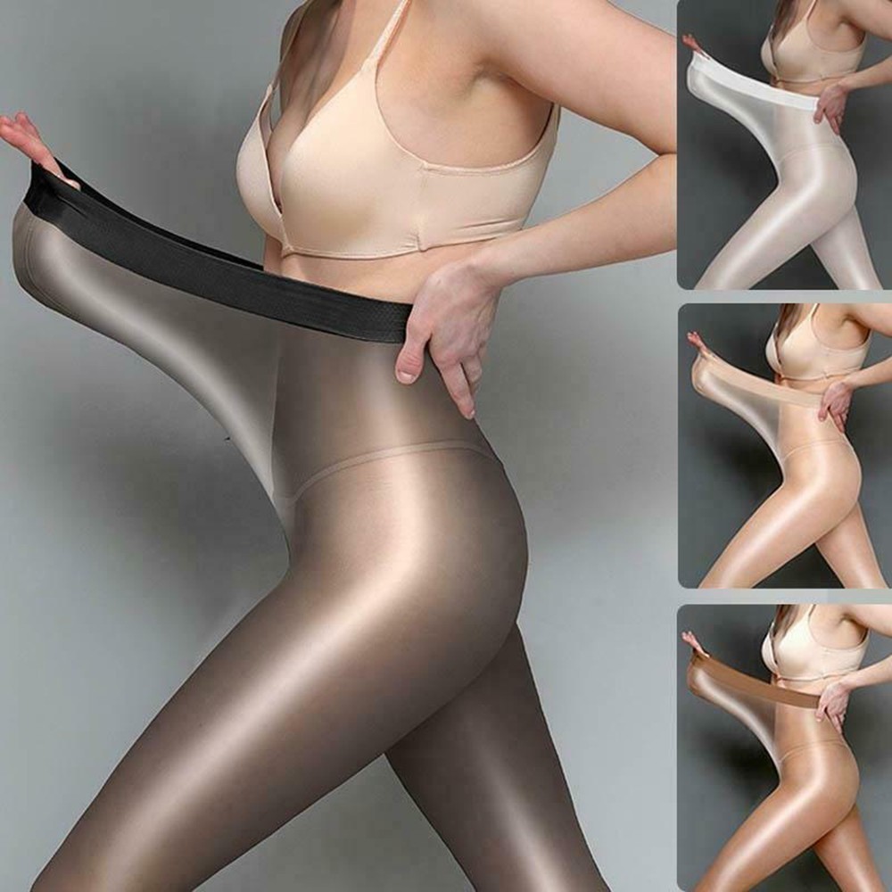 Meias Brilhantes Mulheres Sexy Ver Através De Respiráveis