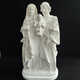 Imagem Sagrada Família com Jesus Bebê - 41x22x12cm em Gesso para Pintar Gigante em Oferta na Shopee