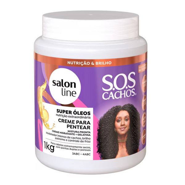 Salon Line SOS Cachos Creme Para Pentear Super Óleos 1Kg