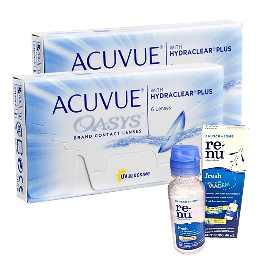 Lente De Contato Acuvue Oasys 02 Caixas + Economia em Oferta na Shopee