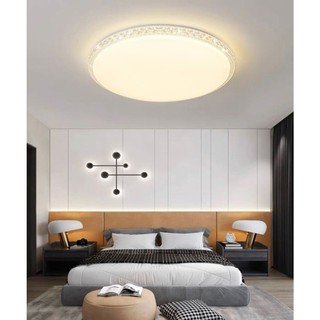 Lustre Plafon Redondo Cristal Led 24w Multicor Sobrepor