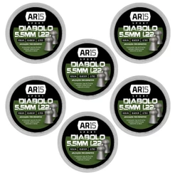 6un - CHUMBINHO AR15 DIABOLO 5,5MM 100UN 10,80GR
