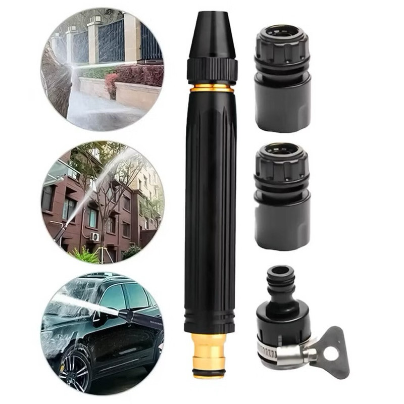 Esguicho Bico de Mangueira Alta Pressão Irrigação de Jardim Pulverização Spray Carro 3 em 1