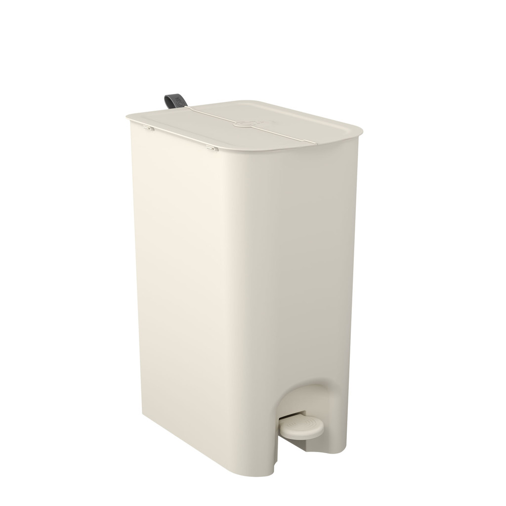 Lixeira Borboleta 10+10L Coza, Light Gray com alça Cinza Chumbo