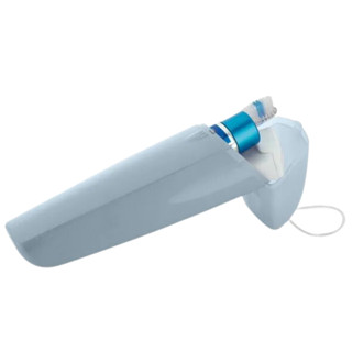 Estojo Porta Escova Pasta Dente Portáti Com Tampa Viagem Higiene Bucal Azul OU em Oferta na Shopee
