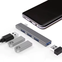 Hub Tipo C 4 Em 1 Usb 3.0 Usb-C Macbook Celular