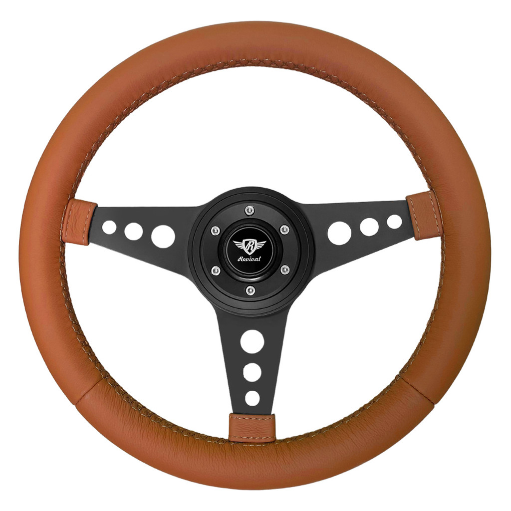 Volante Revival Mini R Couro Vw Bugre Fusca Buggy em Oferta na Shopee