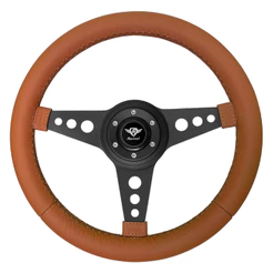 Volante Revival Mini R Couro Vw Bugre Fusca Buggy