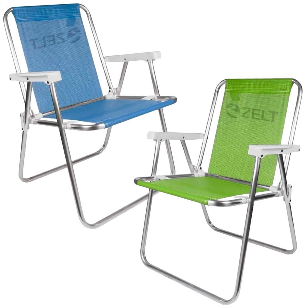 Cadeira de Praia e Piscina Alta em Alumínio ZELT em Oferta na Shopee