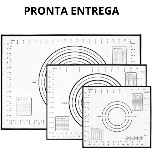 TAPETE CULINÁRIO DE SILICONE E PLATINA PARA MASSAS - ALTA QUALIDADE  - ESCOLHA O TAMANHO em Oferta na Shopee
