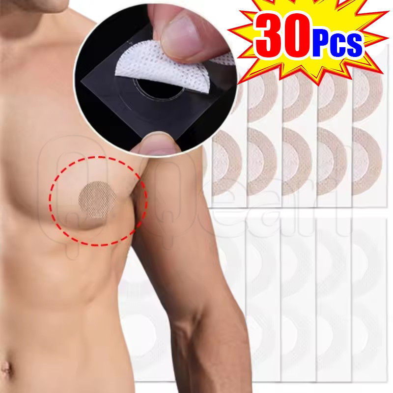 30 Unidades De Capa De Mamilo Invisível Descartável Masculina-À Prova D'água , Respirável-Acessórios De Meia-Calça Para