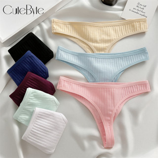 CuteByte Calcinha De Algodão Para Mulher Confortável T-Back Sexy S-XL