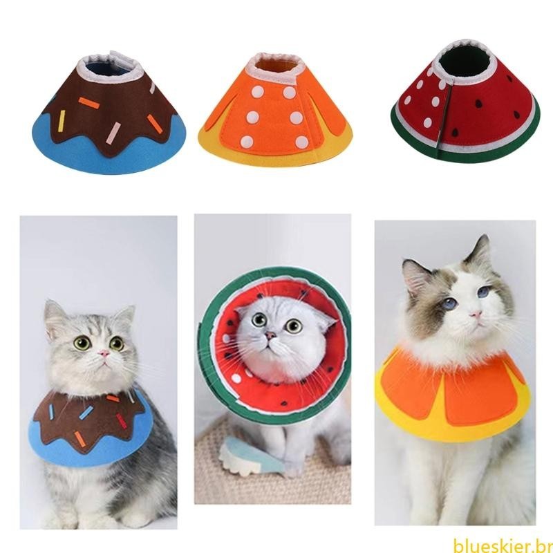 Melhor Coleira Recuperação Gatos Respiráveis Prática Ajustável Forma Cone Gato Projetada Para Ajudar A Cura Após Cirurgi em Oferta na Shopee