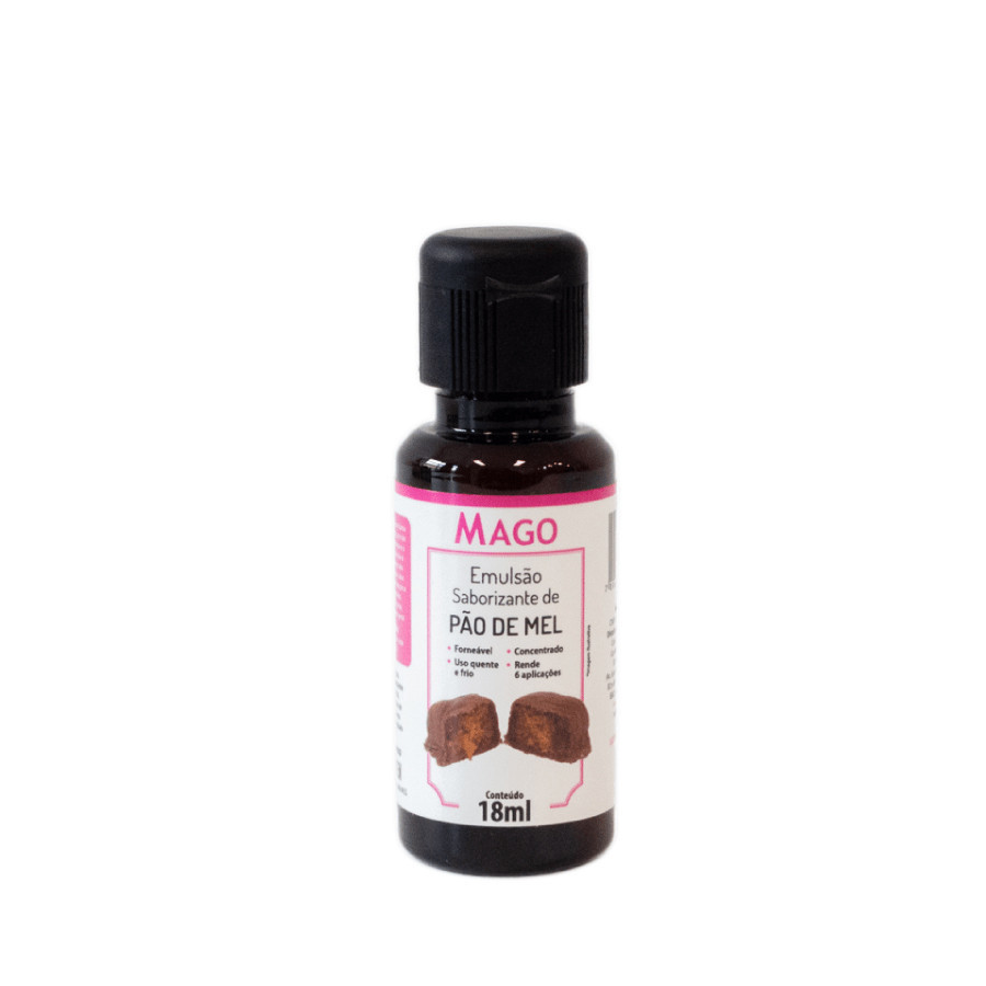 Emulsão Saborizante de Pão de Mel 18ml - 1 Unidade - Mago - Rizzo Confeitaria