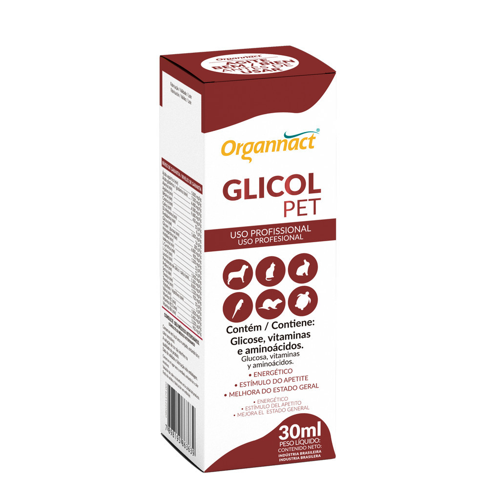 Suplemento Vitamínico Glicol Pet 30ml - Organnact
