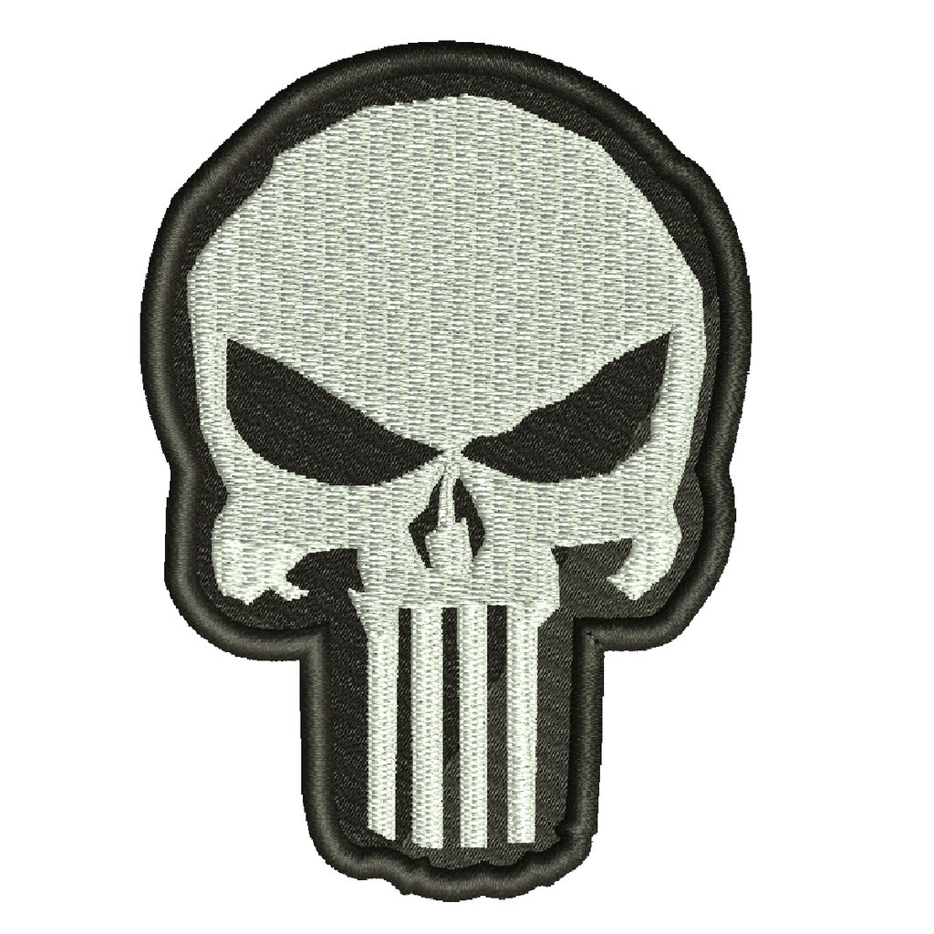 Patch Justiceiro Bordado Airsoft Caveira