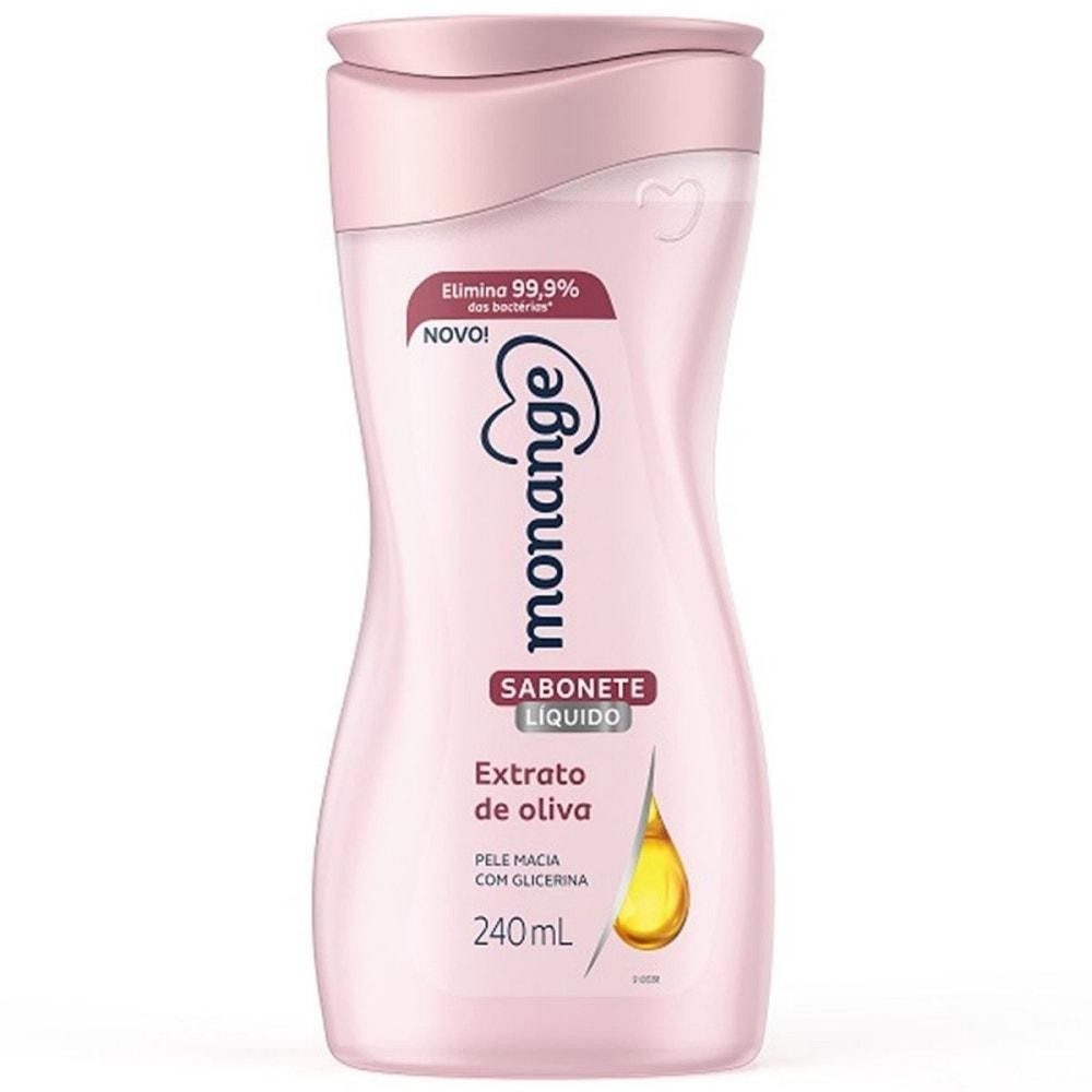 Sabonete Líquido Monange Extrato de Oliva 240ml em Oferta na Shopee