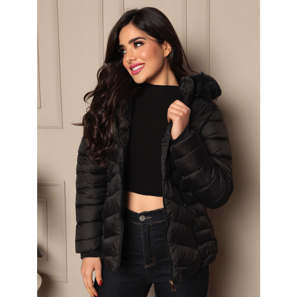 Jaqueta Feminina Forrada Puffer Gominho Moda Fashion DS18A