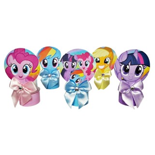 10 Mini Tubete My Little Pony C/ Aplique - Decoração My Little Pony Desenho Festa Aniversário Tubete em Oferta na Shopee