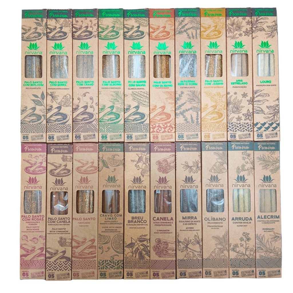 Incenso Natural Nirvana Premium - escolha o aroma em Oferta na Shopee