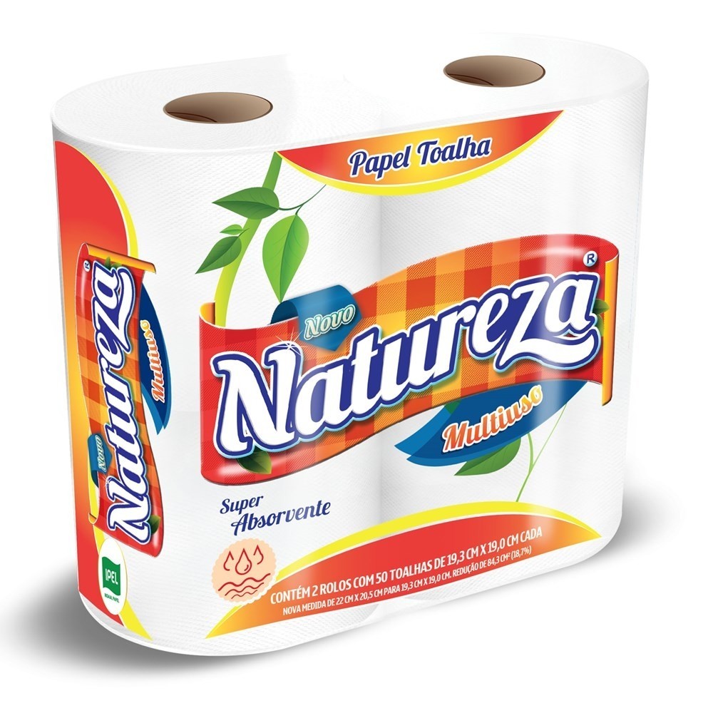 PAPEL TOALHA P/ COZINHA NATUREZA C/2 UNIDADES