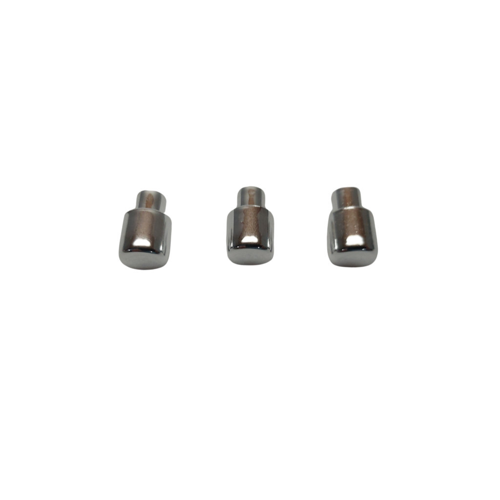 3 Botão Tecla Cromada P/ Forno Fischer Gourmet Grill Ou Cook