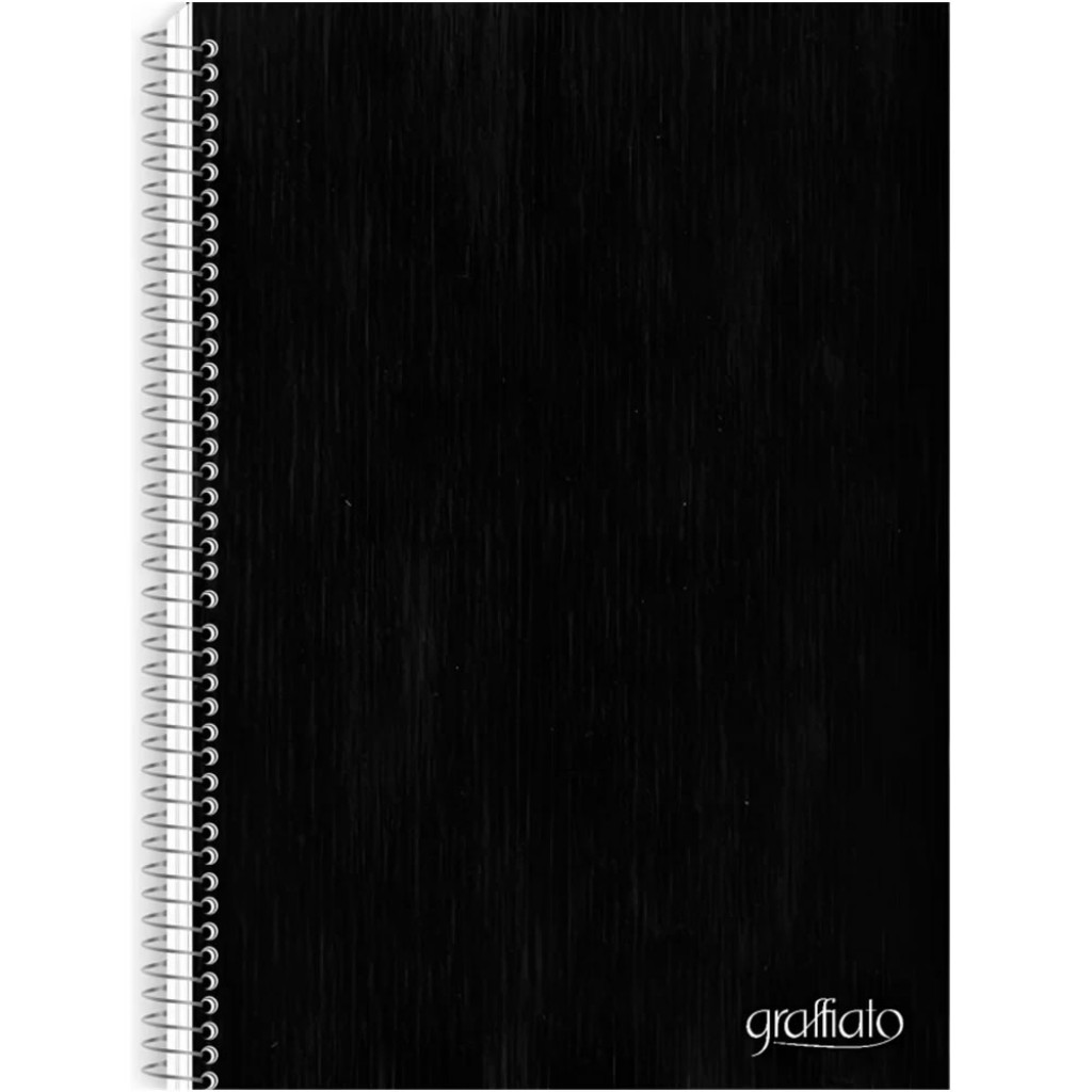 CADERNO UNIV 1M BOLSA 120F GRAF PRETO 10571 - UNITÁRIO