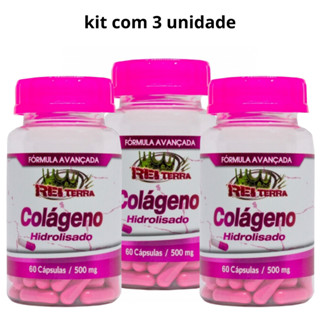 Colágeno Hidrolisado 120 Capsulas 500mg Unha, Cabelo E Pele