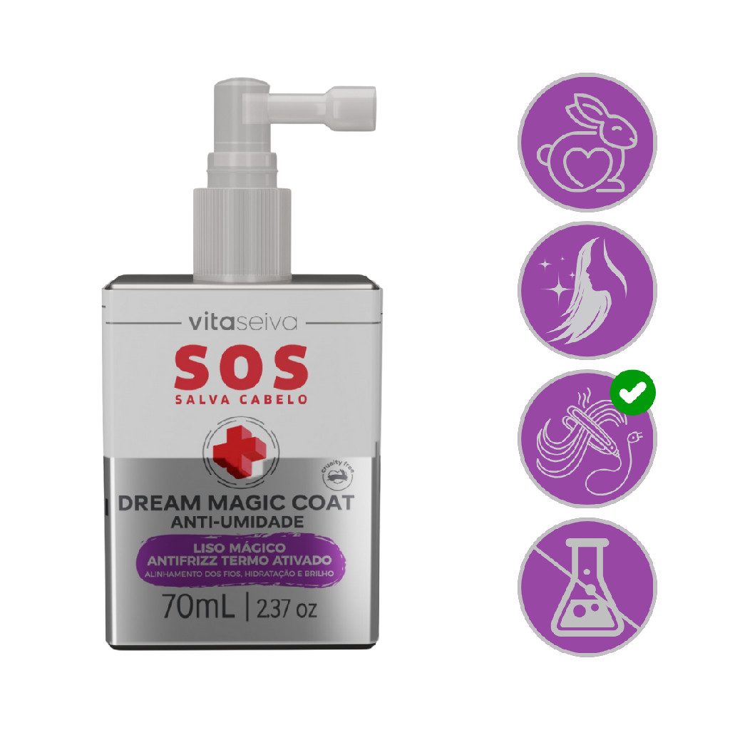 Tratamento Dream Magic Coat SOS Salva Cabelo Vita Seiva 70Ml em Oferta na Shopee