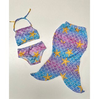 Biquini infantil com calda sereia - 2 ao 10 em Oferta na Shopee