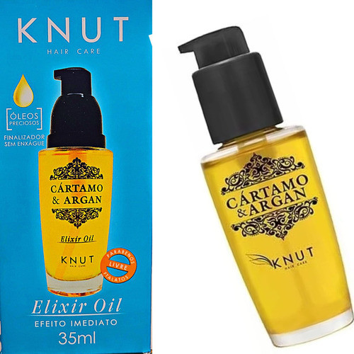 Knut Óleo Capilar Elixir Cartamo Argan Repara Nutrição Brilho Maciez