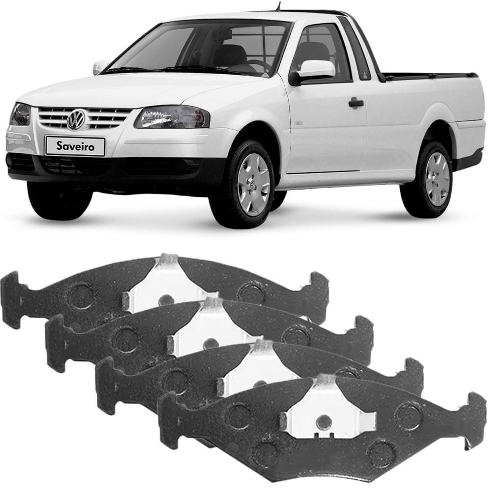 Detalhes do Kit Pastilha Freio Gol G3 G4 Parati Saveiro 95 A 2009 Teves