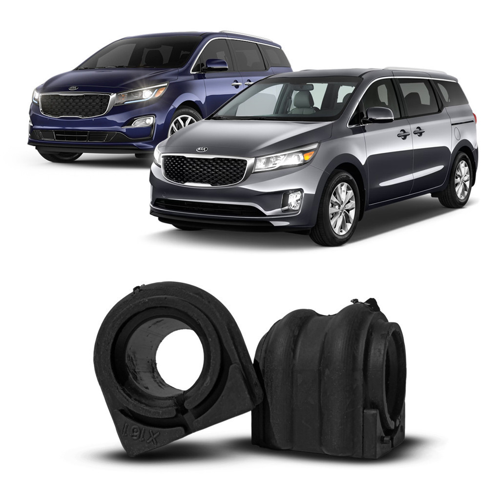 Par Kit Bucha da Barra Estabilizadora Suspensão Dianteira Kia Carnival 2016 2017 2018 2019 2020 2021
