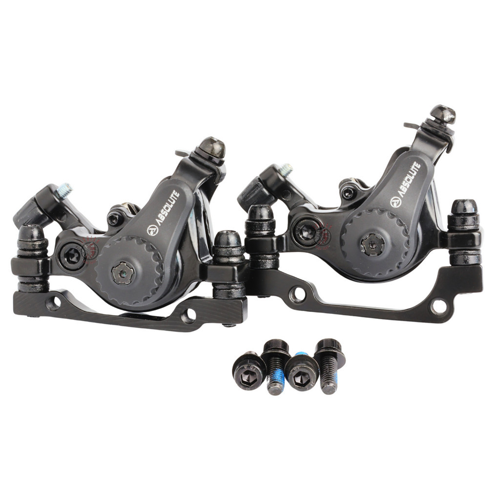 PAR PINÇA DE FREIO A DISCO MECÂNICO ABSOLUTE DUAL ACTION - PAR / DIANTEIRO E TRASEIRO - PRETO em Oferta na Shopee
