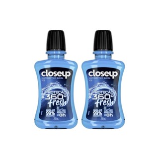 Enxaguante Bucal Closeup Ice Proteção 360° Fresh 250ml | Kit com duas unidades