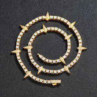 Hip Hop Pantera Preta Mesmo Colar De Tênis De Diamante Completo Para Homens Da Tendência Jóias De Canto Afiado em Oferta na Shopee