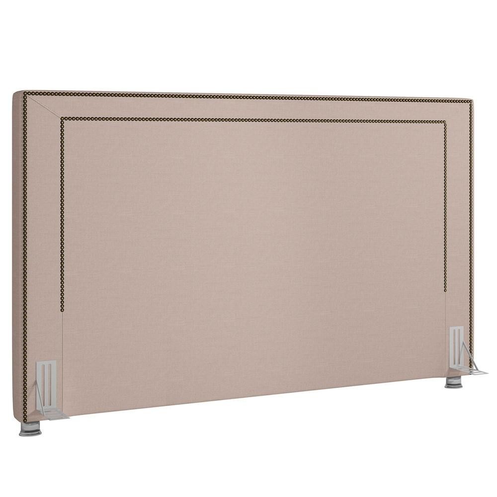 Cabeceira Cama Box Casal King 195cm Mali P02 Linho Bege Cru - Mpozenato